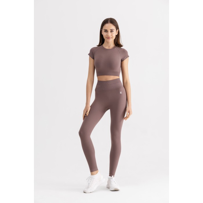 Momentum Crop Tee - Kahve