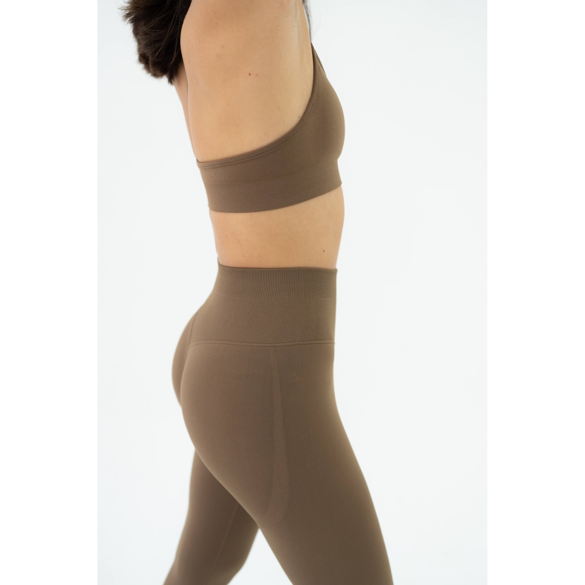 YoubeActive CloudFit Kadın Esnek ve Toparlayıcı Spor Tayt Kahverengi