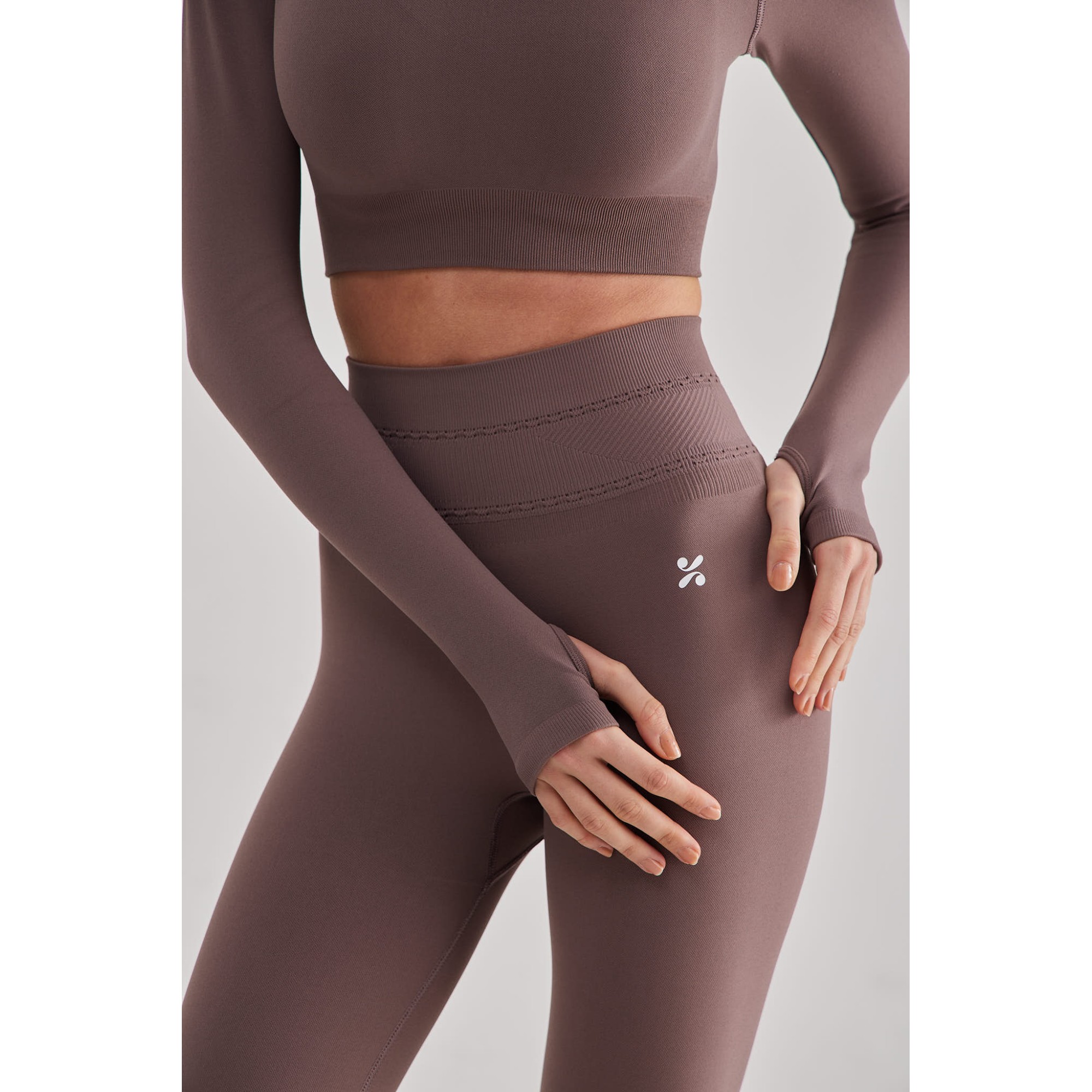 Momentum Yüksek Bel, Esnek Ve Toparlayıcı Spor Tayt-Kahverengi