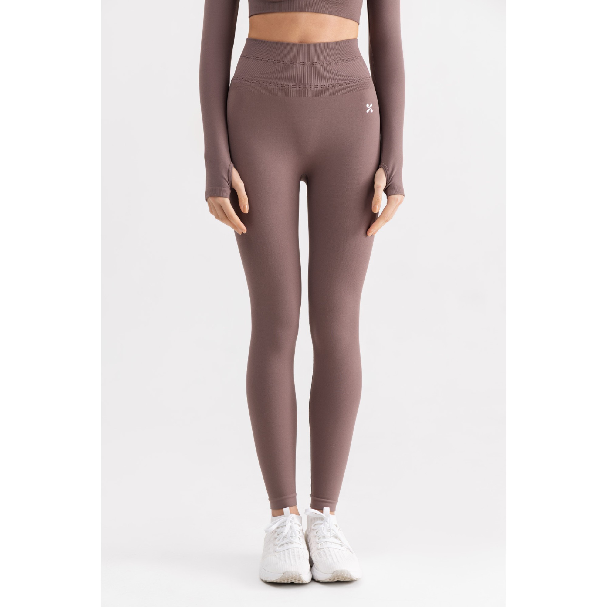 Momentum Yüksek Bel, Esnek Ve Toparlayıcı Spor Tayt-Kahverengi