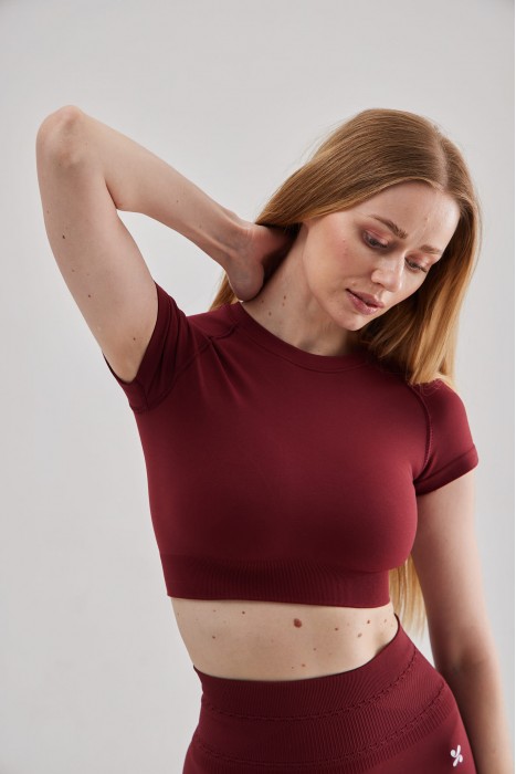 Momentum Crop Tee - Kırmızı